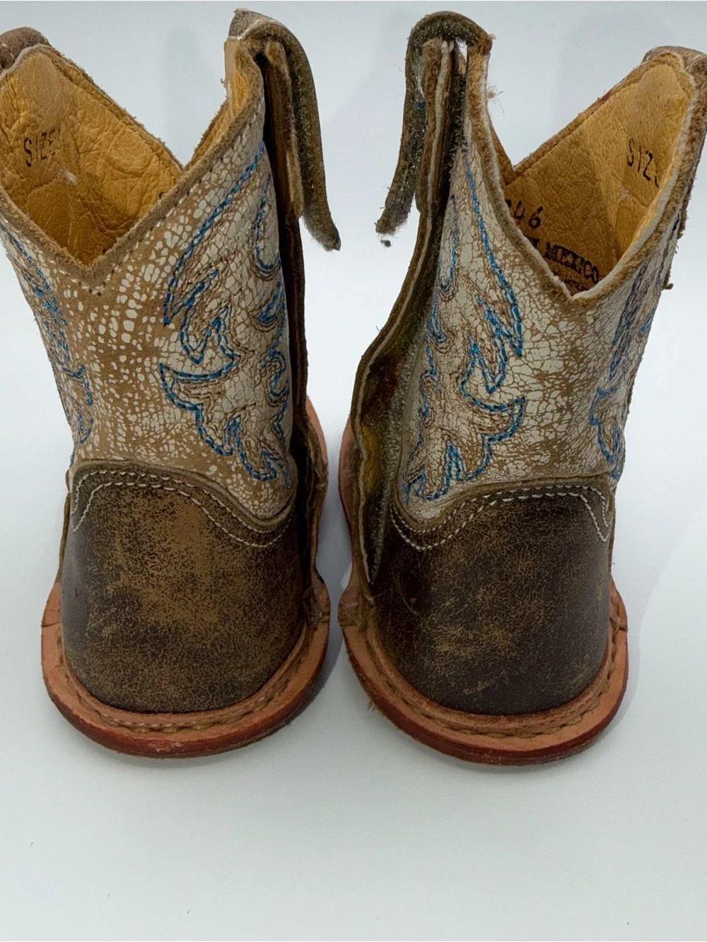 Roper Cowbabies Parker Boots Infants/Toddlers Size 3 Brown Leather Foot